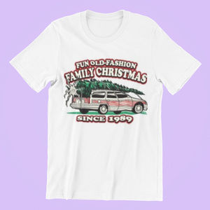 Old Fashion Christmas Adult Tee Shirt